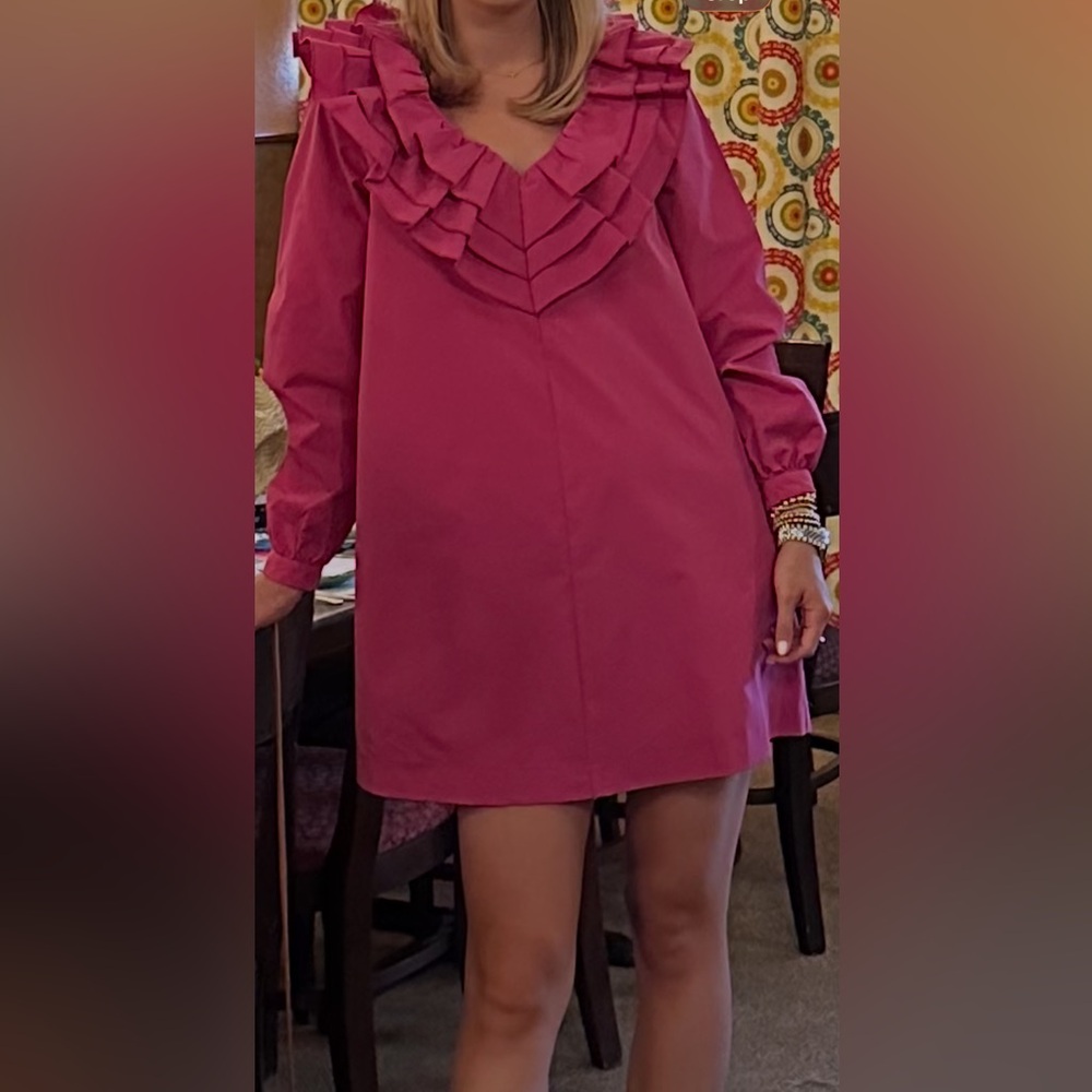 Vero Moda Fuchsia Long Sleeve Dress
